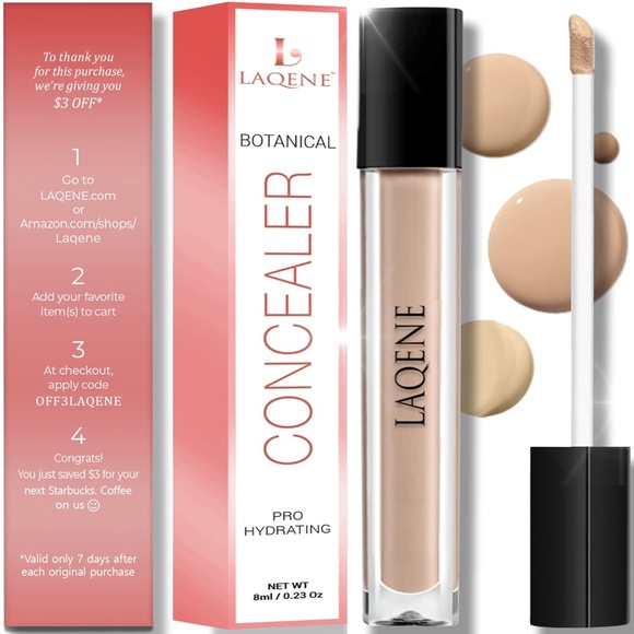 LAQENE Luxury Line Concealer For Flawless Silky Smooth Full Coverage - Picture 1 of 8